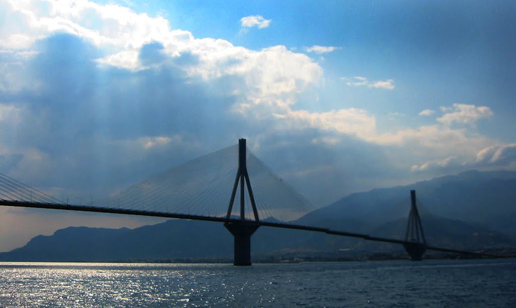 Antirio Bridge Greece by eva lewitus