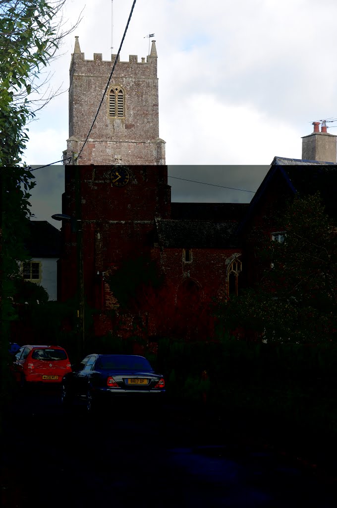 Sampford Peverell : Higher Town & St John the Baptist Church by A Photographer