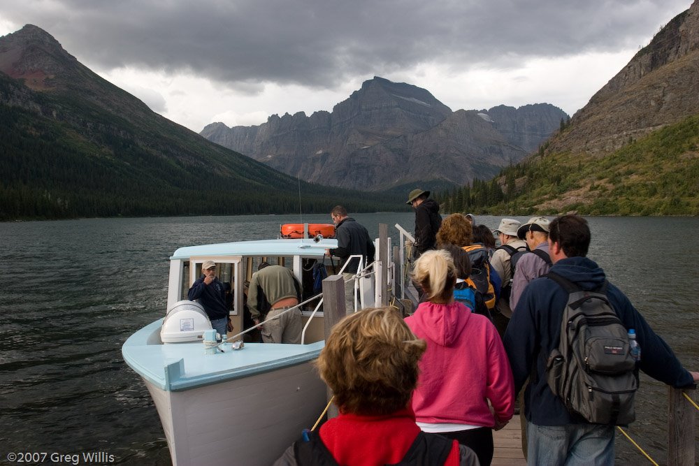 Boarding the Morning Eagle on Lake Josephine - [greg-willis.com] by Greg Willis