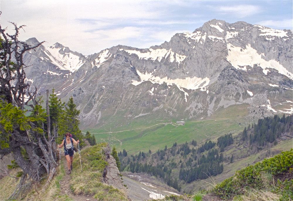 Montée à la Pnte de Chaurionde, vue sur l'Arcalod 20.05.2001 by Jean-Luc.