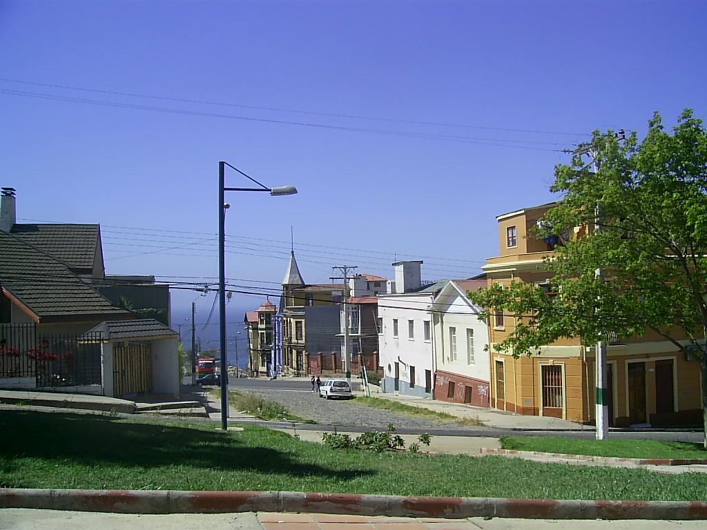 Vista desde Plaza Wadington, Valparaiso by Gerald Foxon