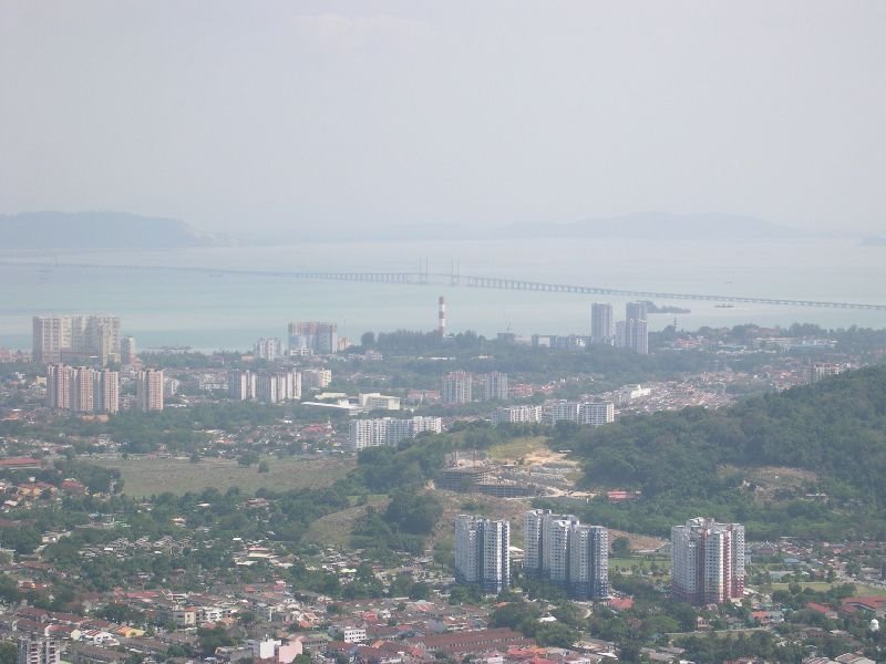 Penang Bridge from Penang Hill by drowe26