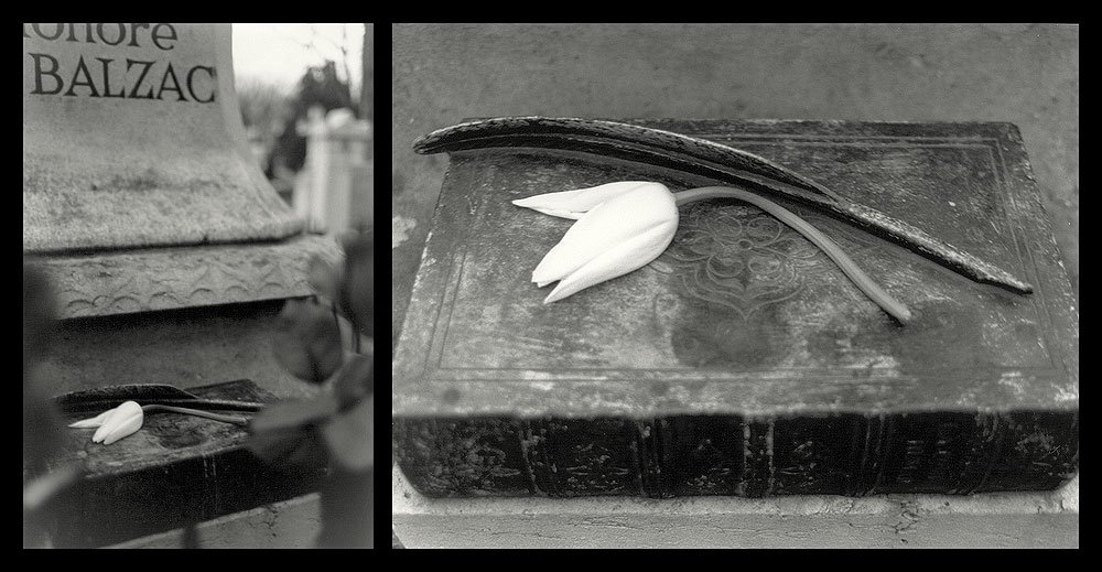 At the grave of the writer Honoré de Balzac. Cemetery of Père-Lachaise, Paris by C.'s Augenweide