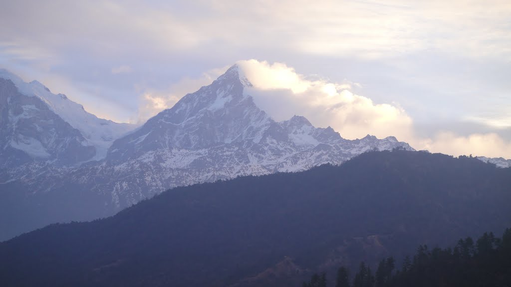 Annapurma south from Tikot village Feb/2012 by 2.g.b.sakamoto