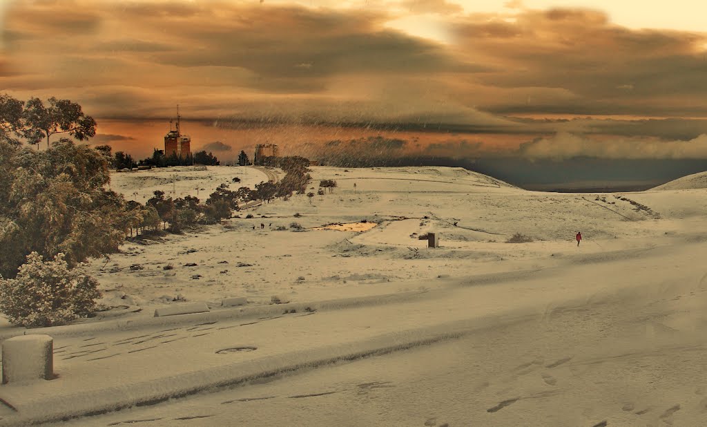 ARAD snow at arad jan 2008 by avinoam michaeli