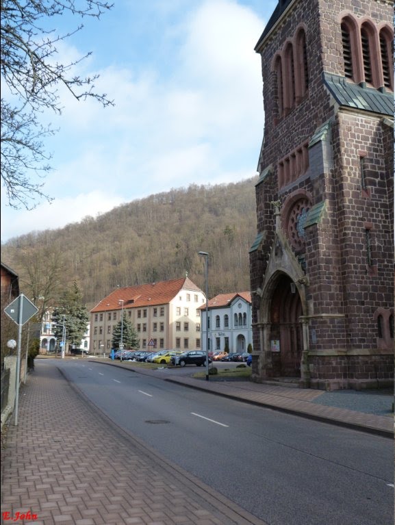 Ilfeld-Harz, St. Georg-Marien Kirche und Neanderplatz by Eckbert John