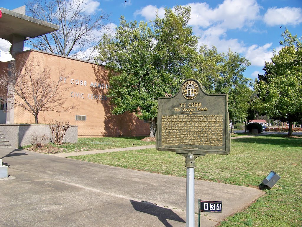 Ty Cobb Historical Marker - Royston, GA by herdintheupstate