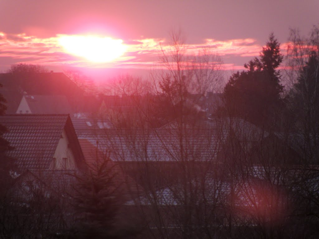 Ketzin, Blick zur Werderschen Strasse, im Winter 2012. Und es brennt nicht. by lobal