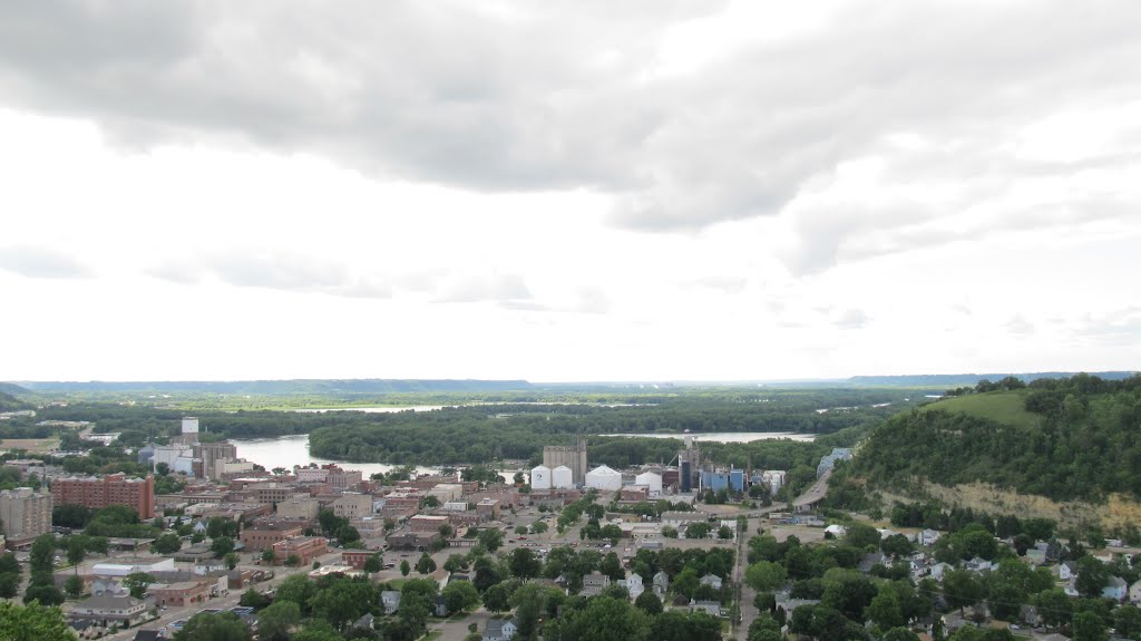 Jun 2011 - Red Wing, Minnesota. The City of Red Wing on the Mississippi River from Memorial Park on Sorin's Bluff. by BRIAN ZINNEL