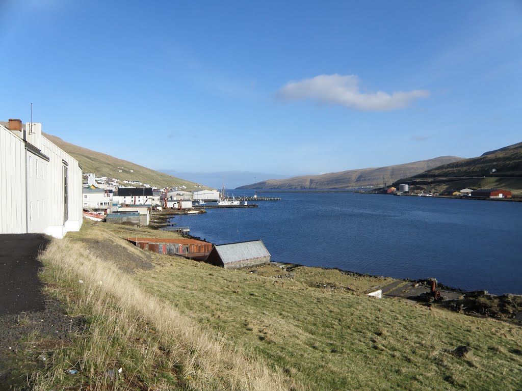 Vágsfjørður, View from the Health Center towards East, Vágur, Faroe Islands by Eileen Sandá