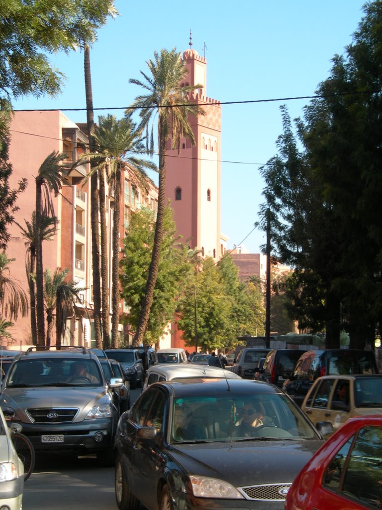 A Mosque. On Rue El Imam Mallk. Marrakech by Steve. Redditch. UK