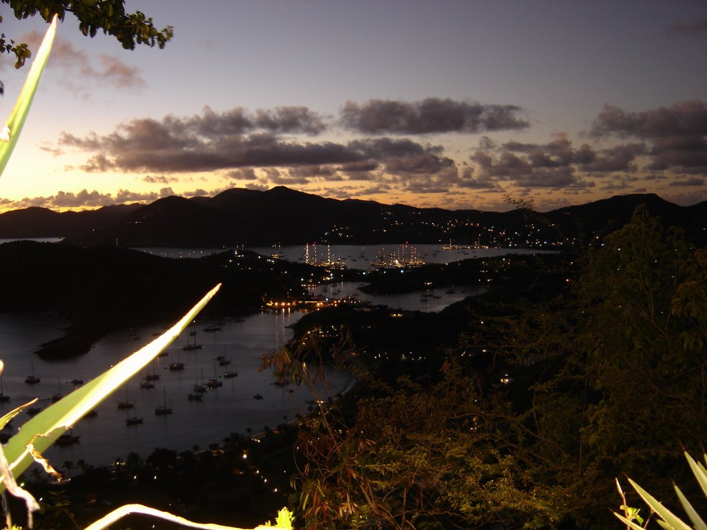 English & Falmouth Harbour from Shirley Heights by stevedance