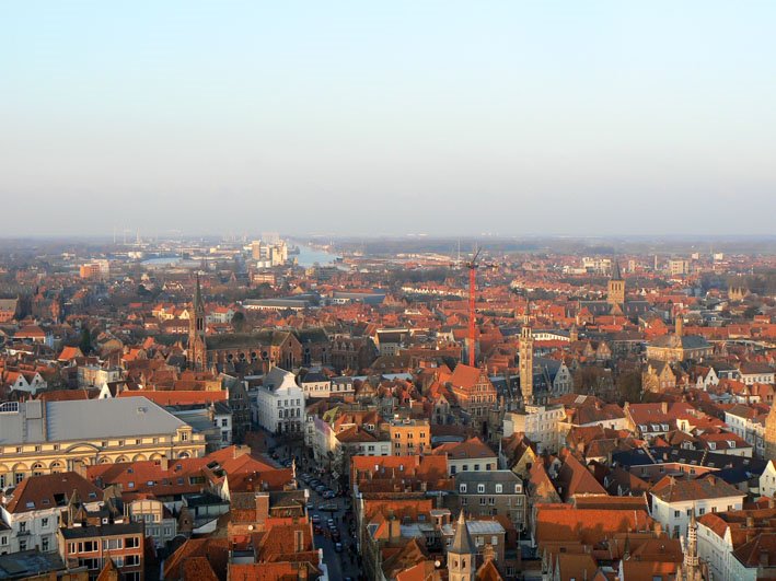 View over the city of Brugge by Tjarko Evenboer