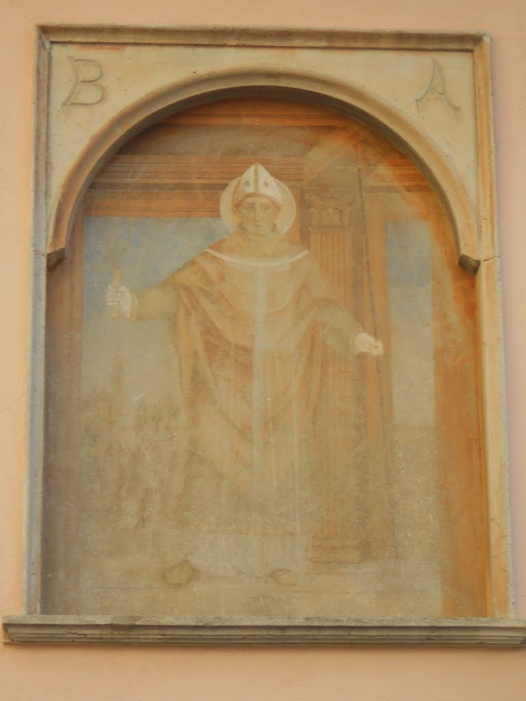 Antico affresco di Sant'Ambrogio by Paolo Lazzarini