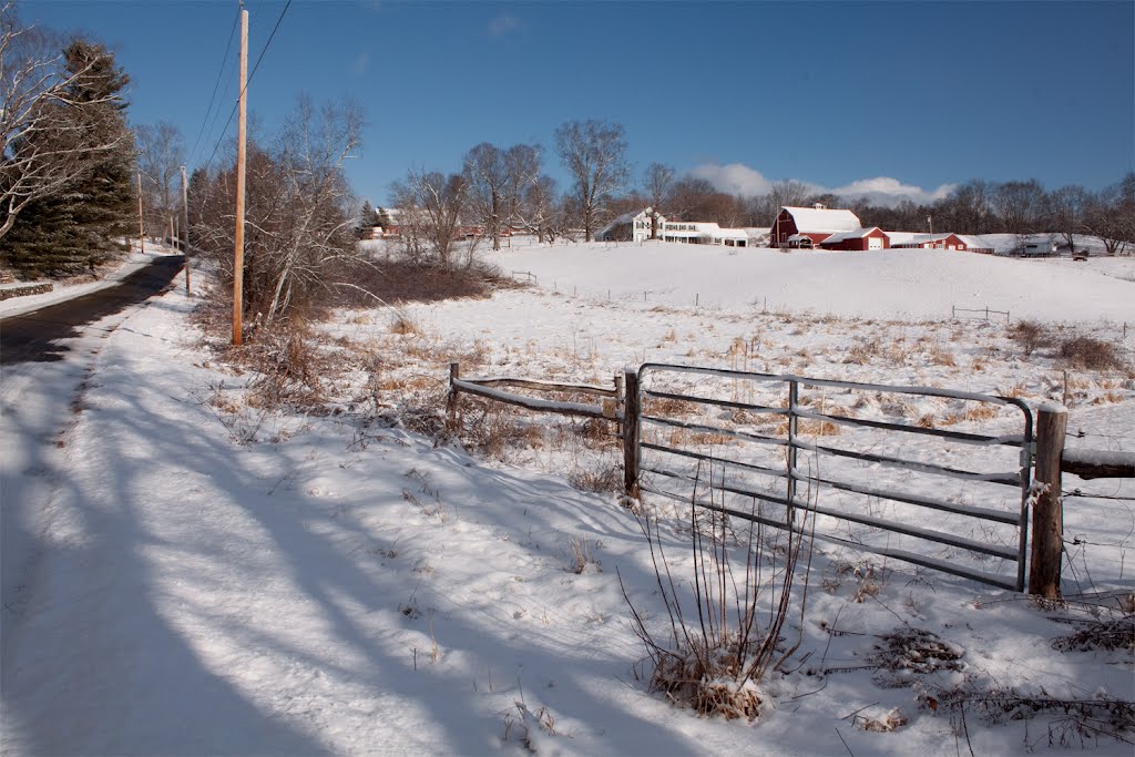 Red Barn and gate by Brian Shriver