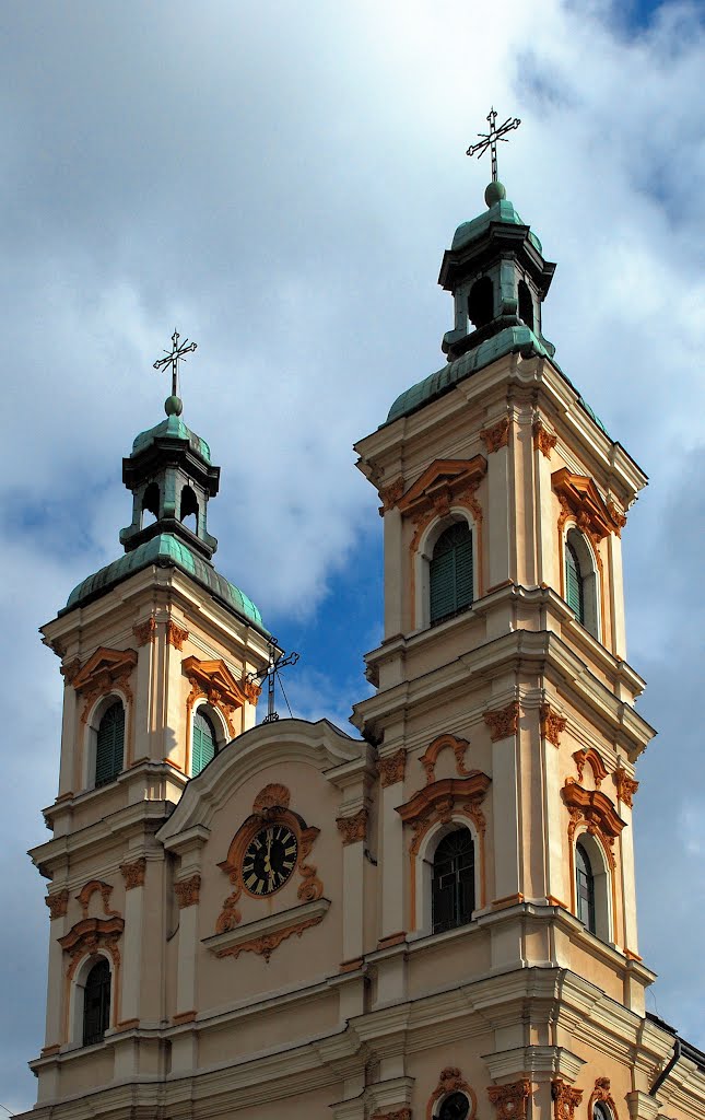 Poland,Bielsko-Biała.The Church Opatrzności Bożej. Wieże kościoła pw.Opatrzności Bożej. by halinaolga