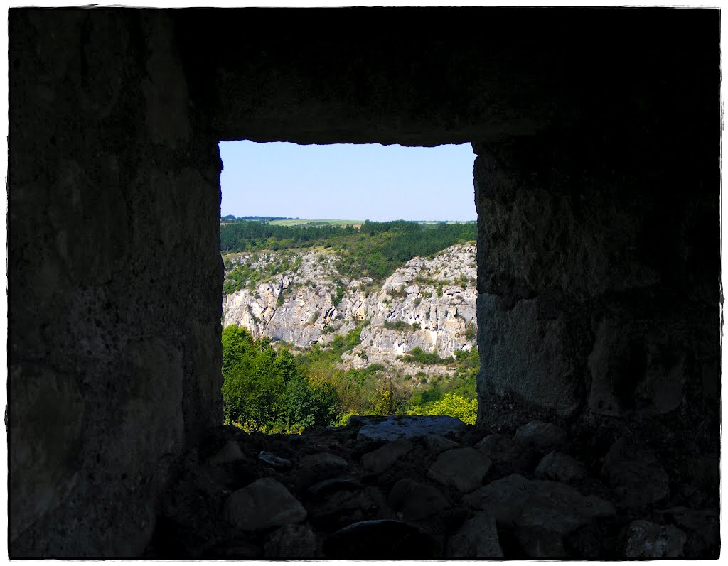 Medieval Town Cherven - View through the Embrasure of Western Wall Tower by zaro1965