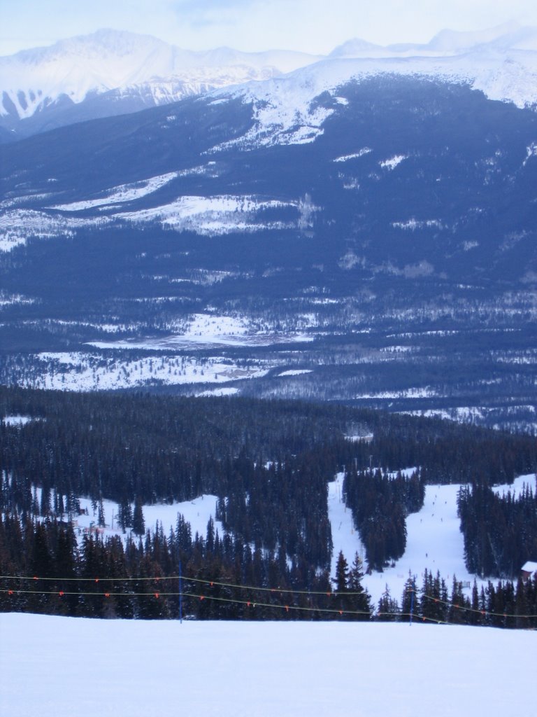 Breathtaking Views of the Lower Mountain and Valley at Marmot Jasper by David Cure-Hryciuk