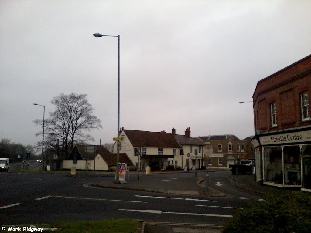 Sweeps Lane and Egham High Street by Mark Ridgway