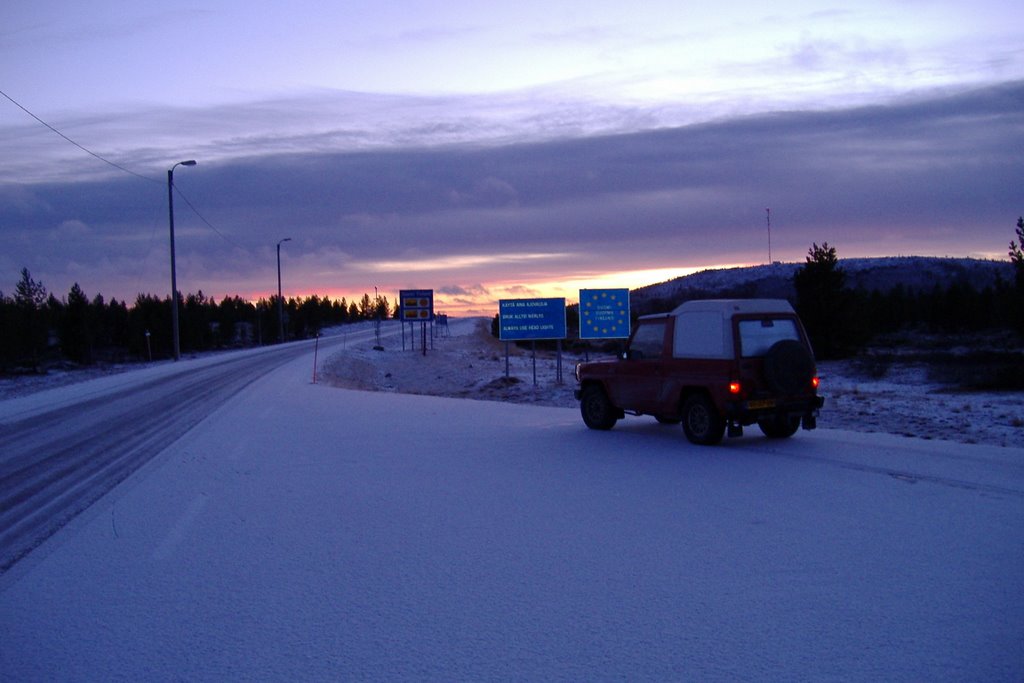 Border Norway towards Finland at Neiden-Näätämö by cruiser-rob