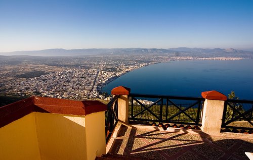 View on Loutraki from monastery by Anagr