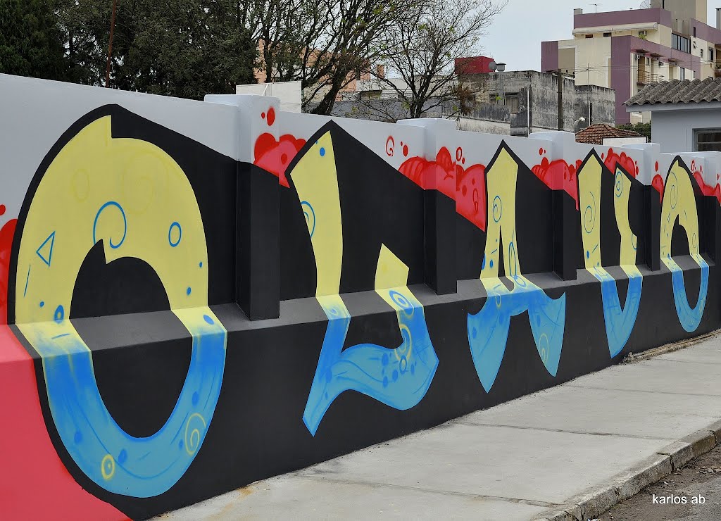 Arte a Céu Aberto - Muros do Bilac(Instituto Estadual de Educação Olavo Bilac "110 Anos") - Santa Maria, Rio Grande do Sul, Brasil by karlos ab