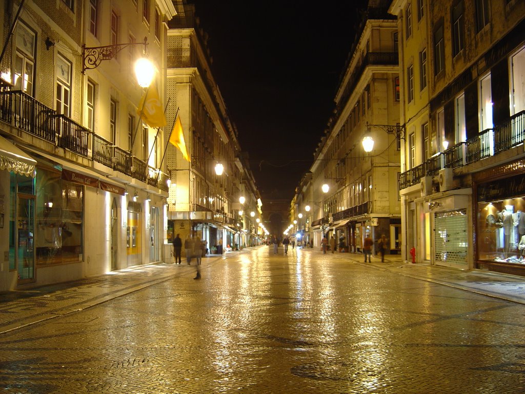 Rua Augusta by night by Szabó Áron Mátyás