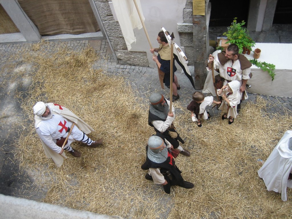 Via Cavour during Palio by Filippo Bollini