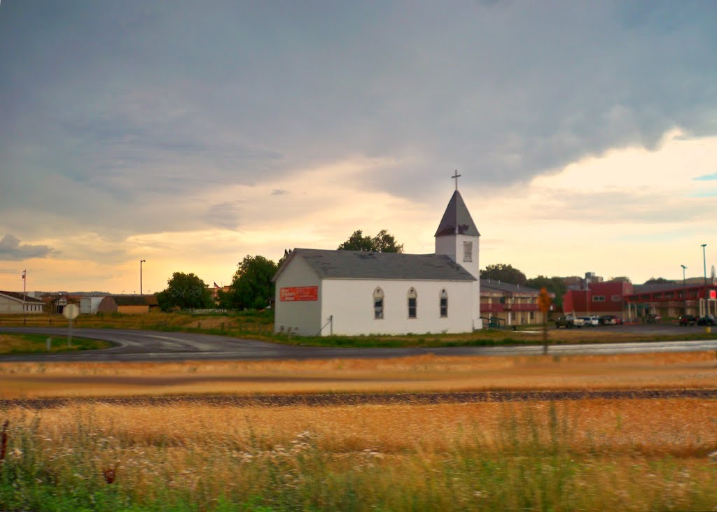 "C'é sempre una risposta sublime a bisogni Umani*There is always a sublime response to Human needs*Siempre hay una respuesta sublime atodas las necesidades Humanas"(Swami Sivanada),Old Catholic Church near Casino,Crow Agency ,Montana,USA by ╰☆❤JossetteD❤☆╮