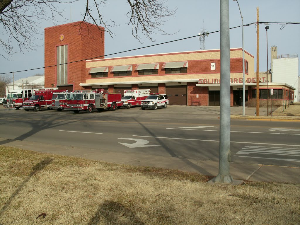 Salina Fire Department, From the library's lawn. Salina Kansas, January 07 2012 by "Teary Eyes" Anderson