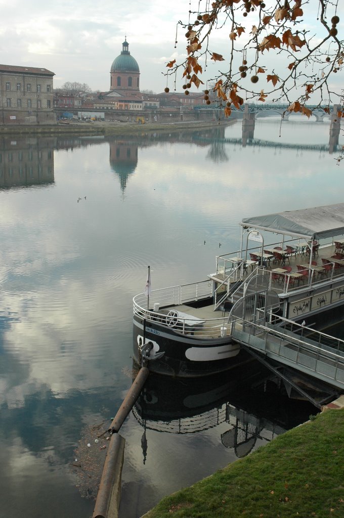 Le Dôme de l'Hôpital de la Grave vu depuis le Quai de la Daurade (23 décembre 2007). by Christophe Trinquier