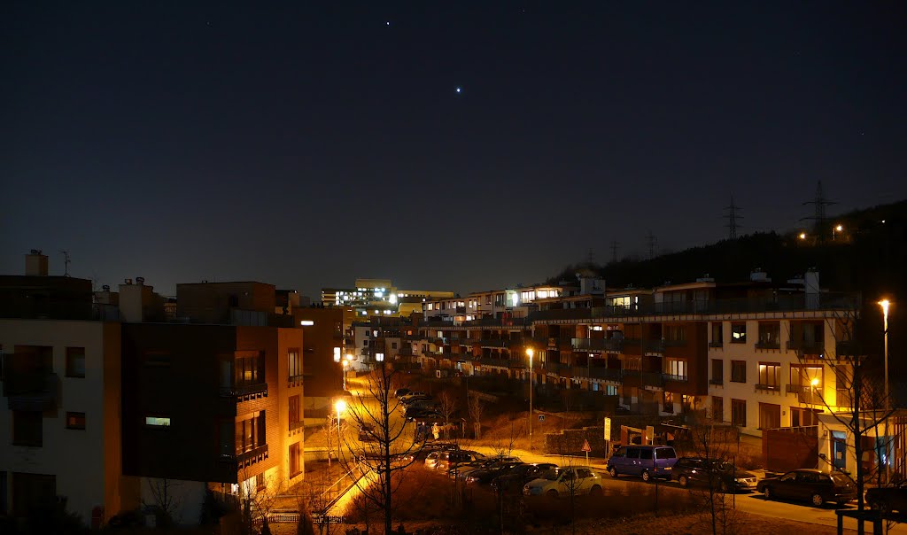 Jupiter a Venuše na západním obzoru nad Homolkou by PJphoto