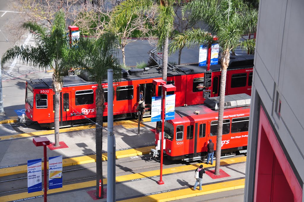 San Diego Troleys at Gaslamp Station. W---> by NadoHeinz