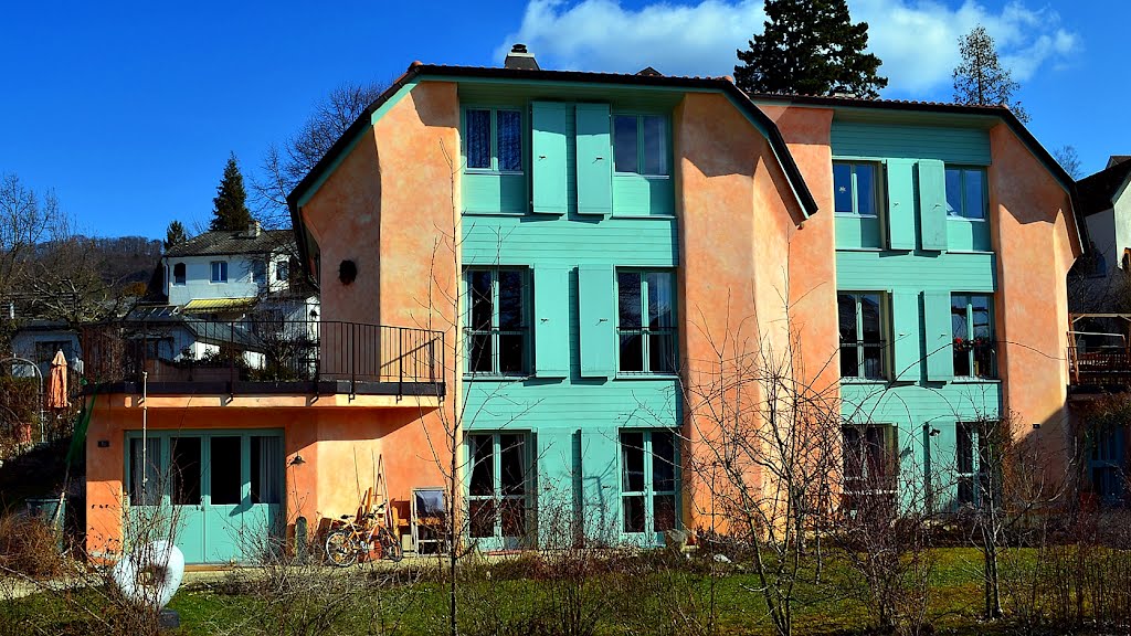 Dornacher Anthroposophen-Kolonie: Fürstenbergstrasse, Oktett Wohnhaus, erbaut 2005 (IV) by Wilhelm Tell