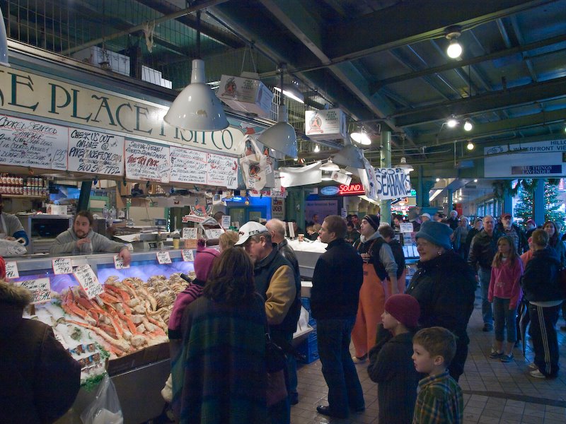 Fish Vendor Stand, Seattle Public Market, December 2007 by THoff