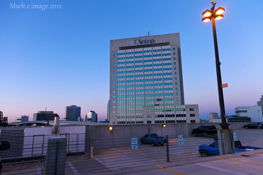 Aetna Building from Roof of Baptist Heart Hospital Garage by Mark Kortum