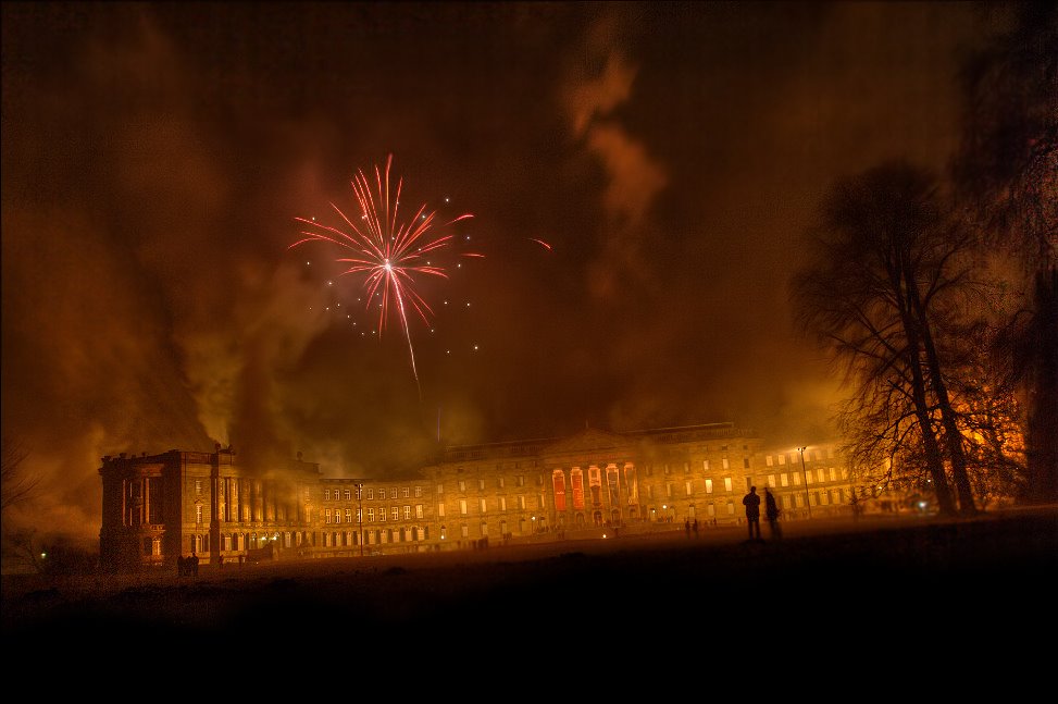 Silvester 2007 Schloss bei Nacht by Andreas Schwind