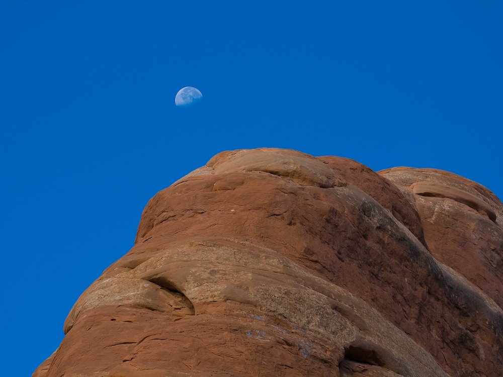 Moon over Devils Garden by David Thyberg