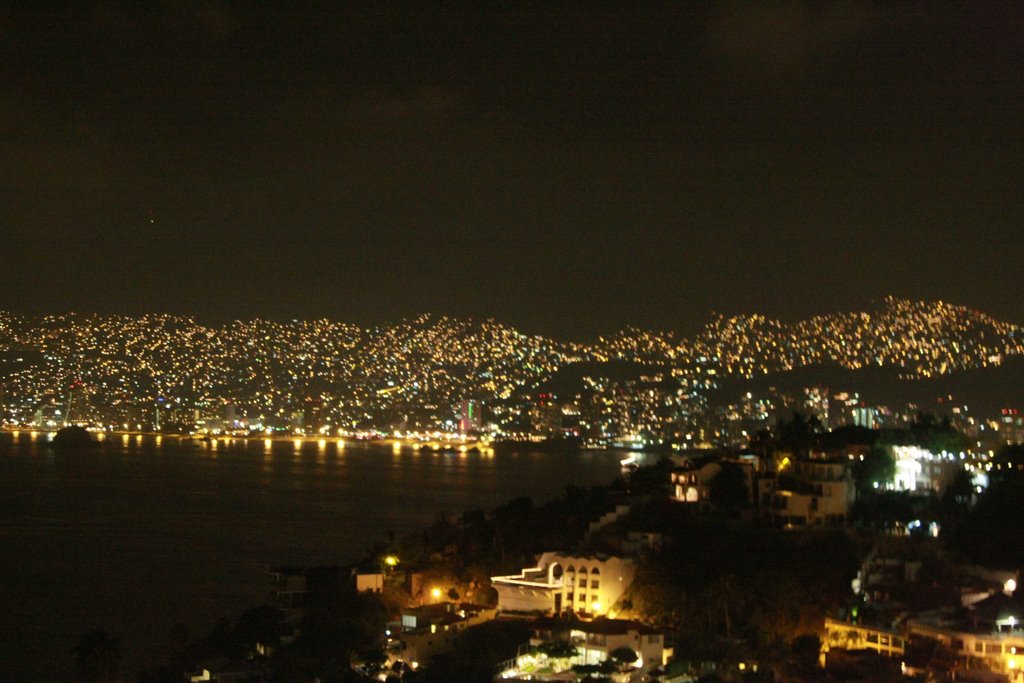 Acapulco Bay at Night by eld0923