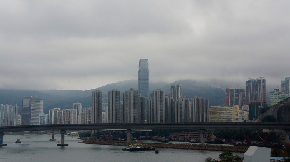 View from the Cheung tsing towards Tsuen Wan and the Nina Tower in the centre by Paul HART