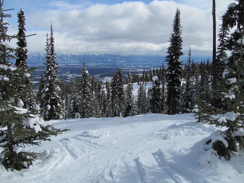 Naturally Framed, Gorgeous, Snowy Mountain Majesty At Kimberley Ski Area, Kimberley BC Mar '12 by David Cure-Hryciuk