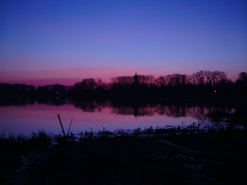 Zonsondergang Amerongen by Peter van de Haar