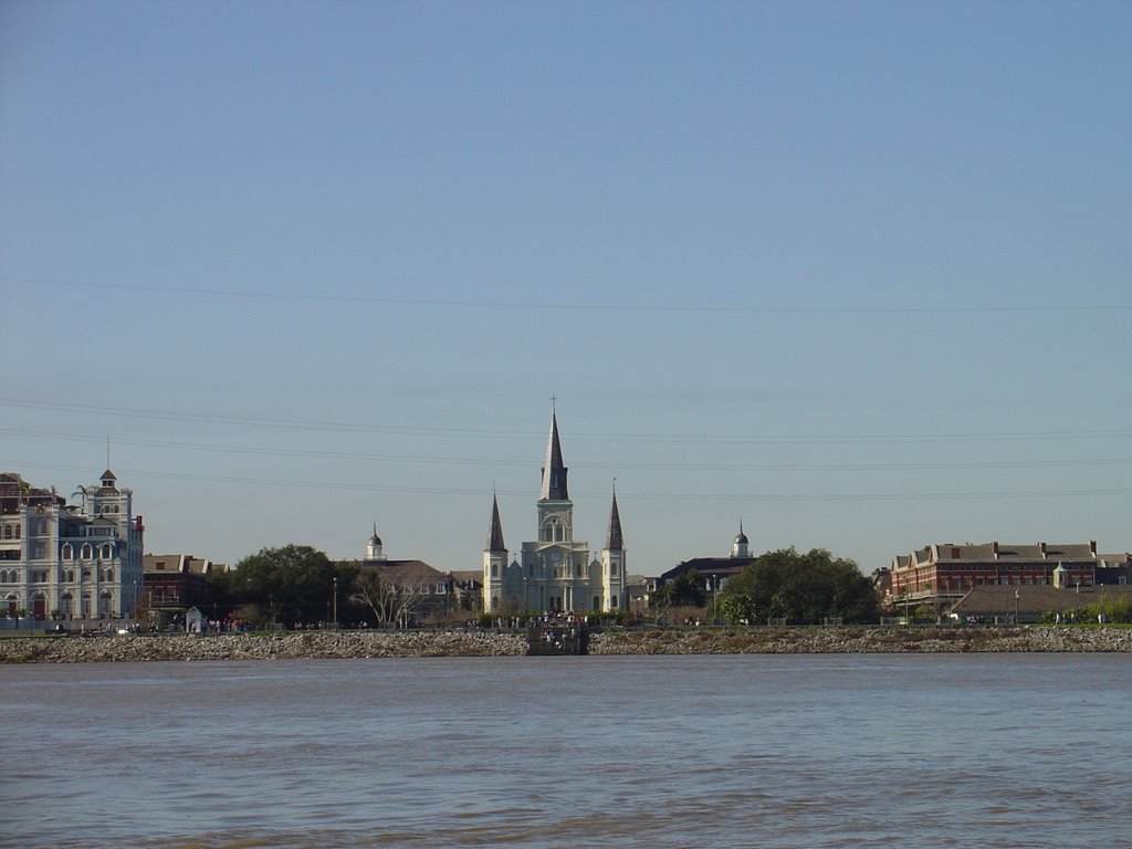 St Louis Cathedral from the Canal St Ferry by David Gibson