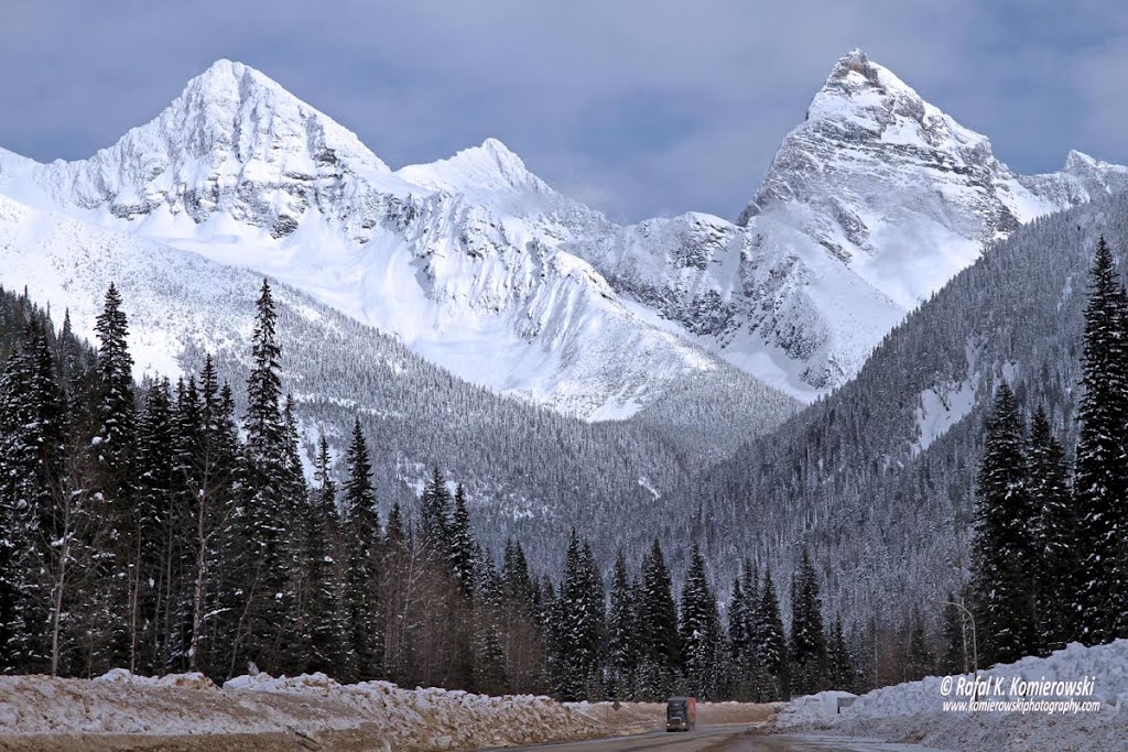 Aprroaching Famous Roger Pass on Trans Canada Highway No.1, British Columbia, Canada by Rafal K. Komierowski