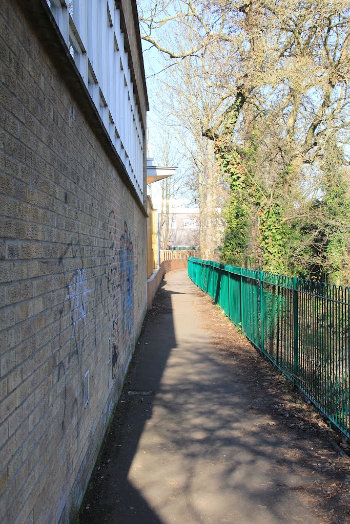 Footpath by Cheltenham Fire Station by Terry Jacombs