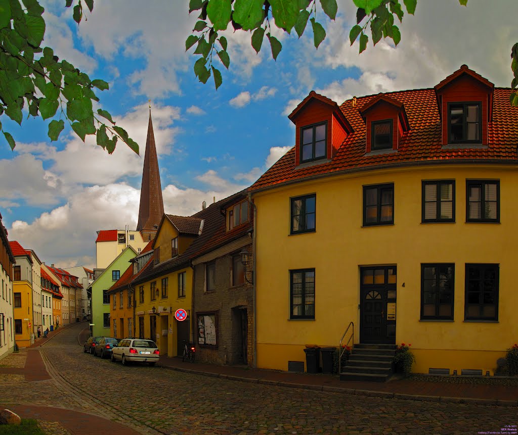 GER Rostock Amberg (Petrikirche Turm) Panorama by KWOT by KWO Tsoumenis