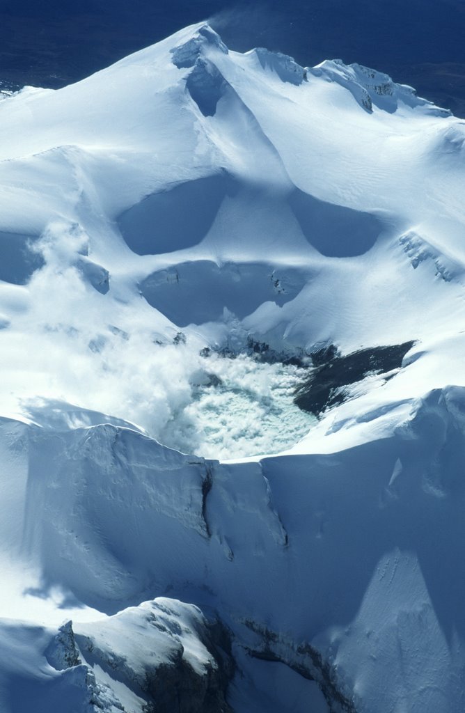 Mt. Ruapehu crater lake, aerial view by Eva Cadario