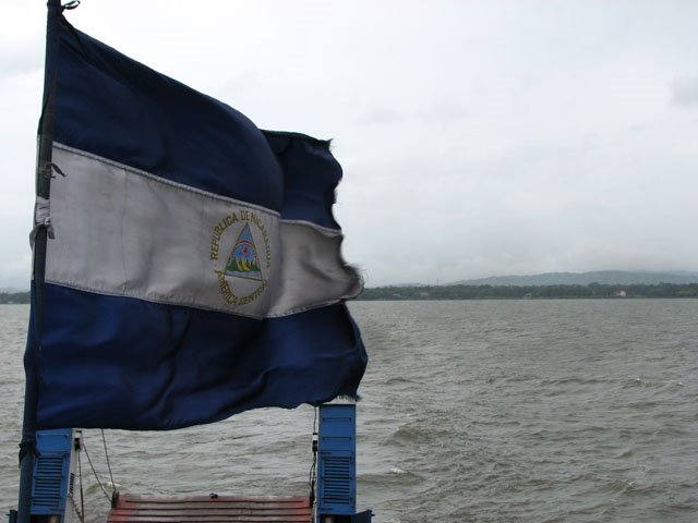 Nicaraguan Flag Ometepe Nicaragua by snorth