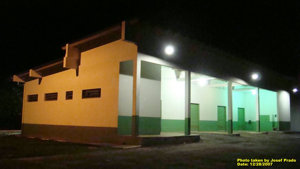 Massaud Hacl Bus Station backside at night by Josef Prado