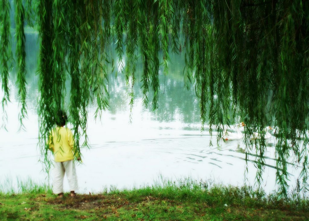 Little girl xiao nan lake by Yuanjing Pursell